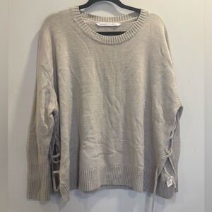 Athleta Merino Wool Nopa Sweater w/ Lace Up Sides Size XL